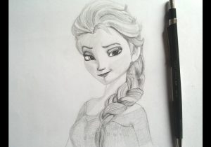 300x210 elsa frozen pencil sketch elsa from frozen drawing drawings - Elsa Frozen Drawing