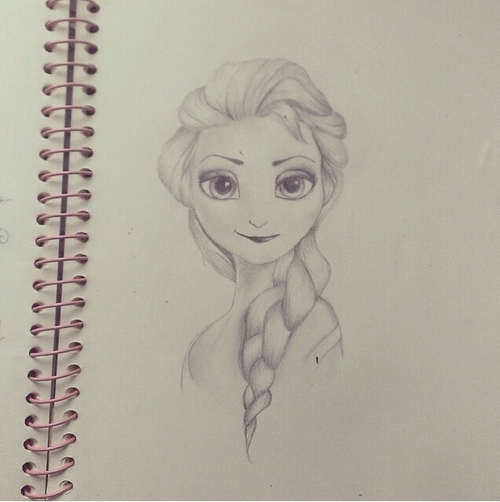 500x502 Drawing Elsa - Elsa Frozen Drawing