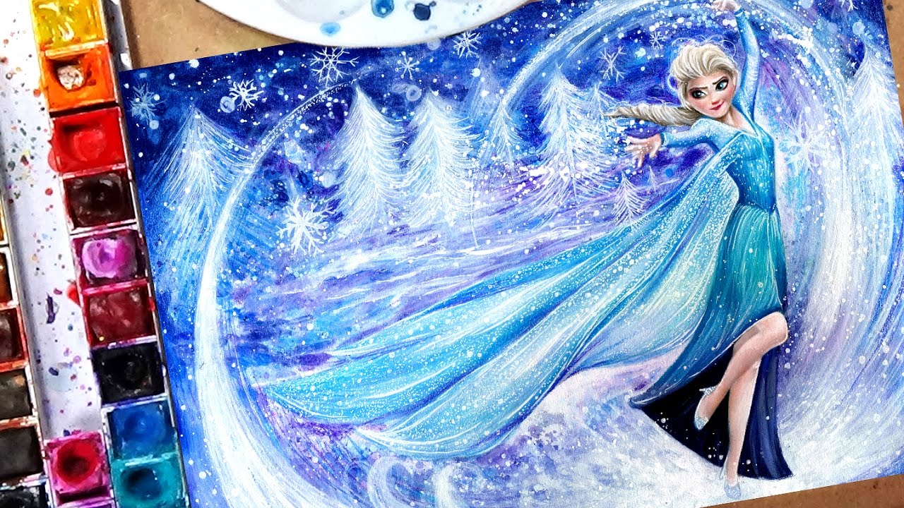 1280x720 Drawing Elsa Frozen - Elsa Frozen Drawing