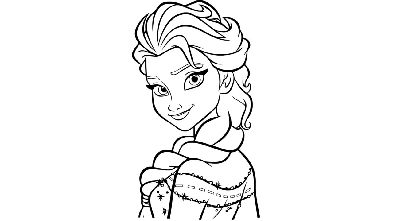 1280x720 Draw Disney Princesses Elsa - Elsa Frozen Drawing