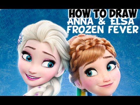 480x360 How To Draw Elsa And Anna From Frozen Fever Step - Elsa Frozen Drawing Full Body