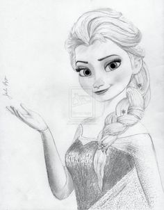 236x302 Elsa Frozen Disney Sketches Frozen's Elsa The Cold Never - Elsa Pencil Drawing
