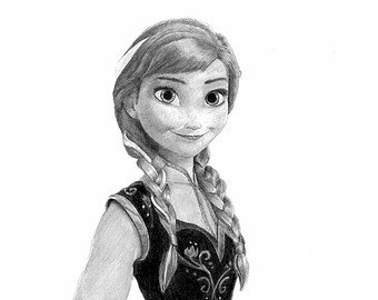 340x270 Frozen Elsa Pencil Drawing Etsy - Elsa Pencil Drawing