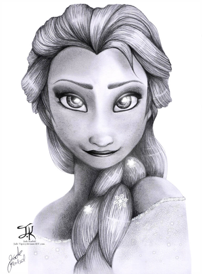 768x1040 Frozen Queen Elsa Pencil Drawing - Elsa Pencil Drawing