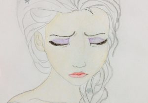 300x210 Frozen Pencil Sketch Pencil Drawing Of Olaf From Frozen My First - Elsa Pencil Drawing