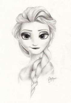 236x342 Pencil Sketch Of Disney's Character, Elsa This Is Awesome - Elsa Pencil Drawing