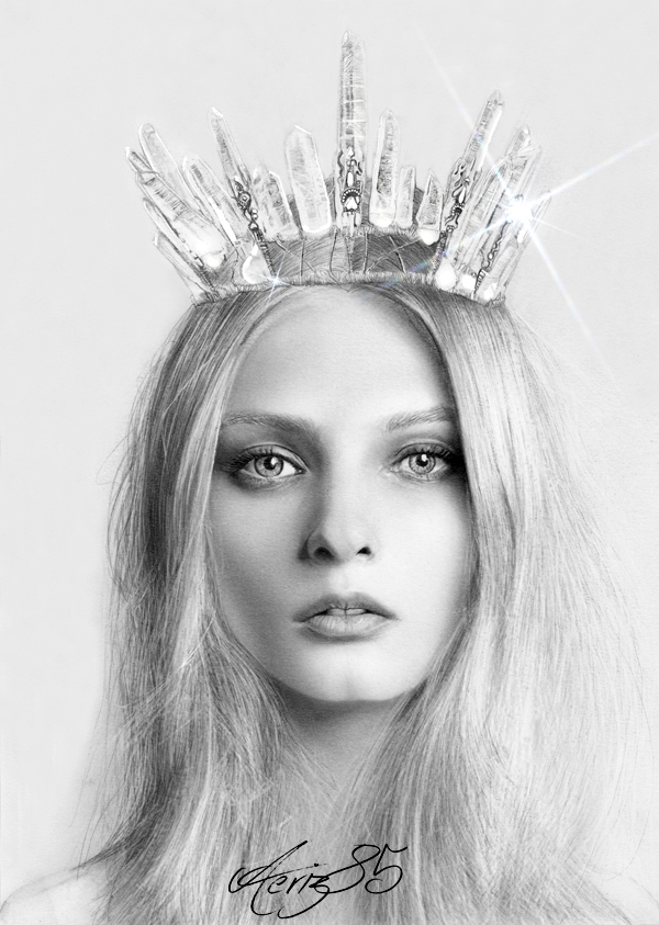 600x843 Real Queen Elsa Drawing - Elsa Pencil Drawing