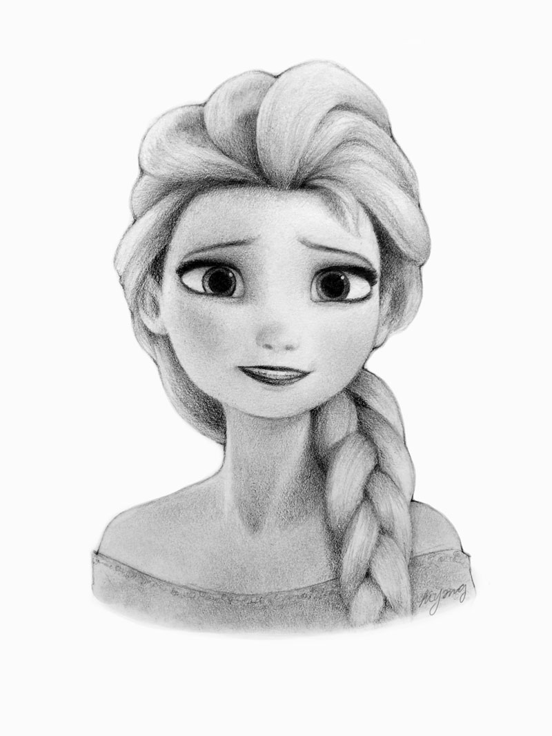 800x1067 Pencil Drawing Zenoport - Elsa Pencil Drawing