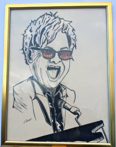 375x474 Elton John Caricature Drawing - Elton John Drawing