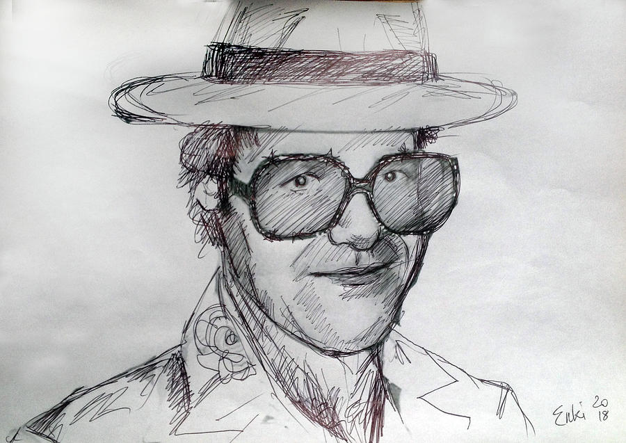 900x637 Elton John Drawing - Elton John Drawing