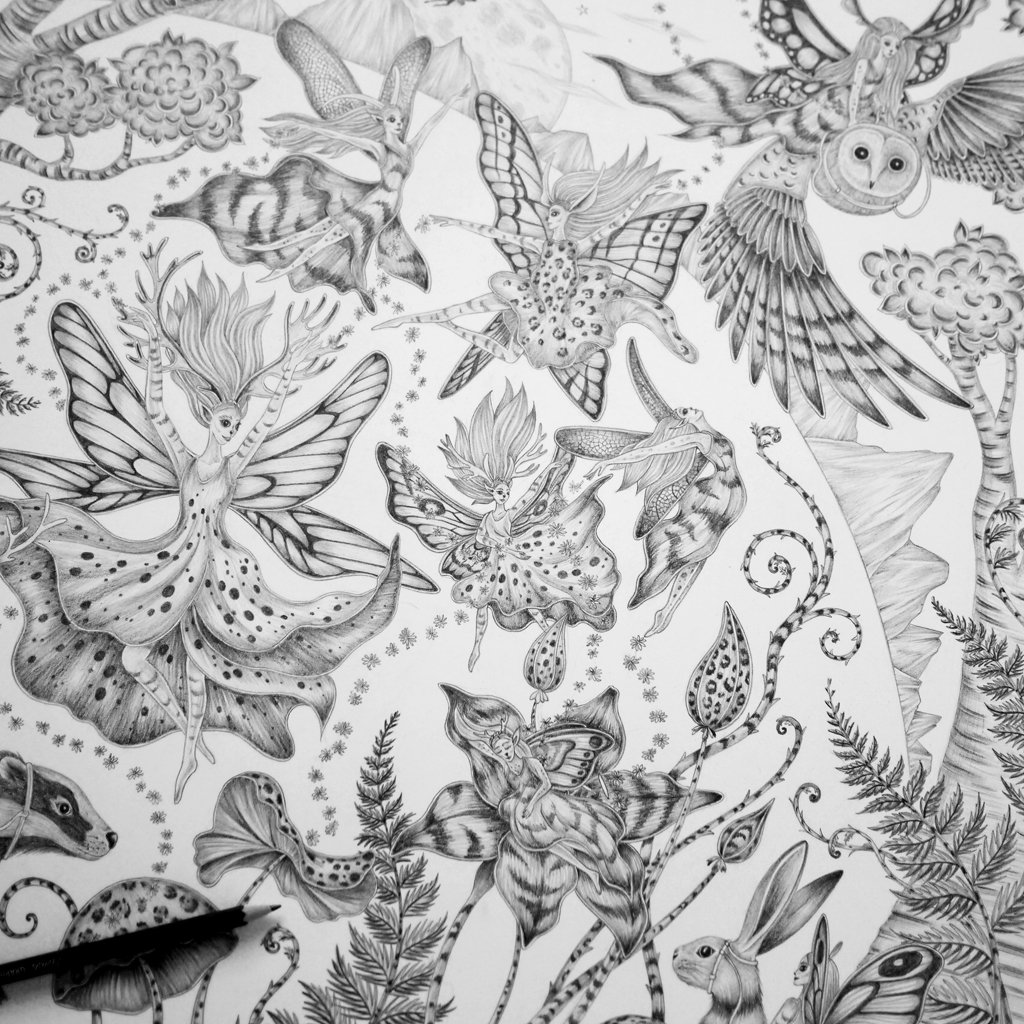 1024x1024 Elven Silk Chiffon Scarf Emma J Shipley - Elven Drawing