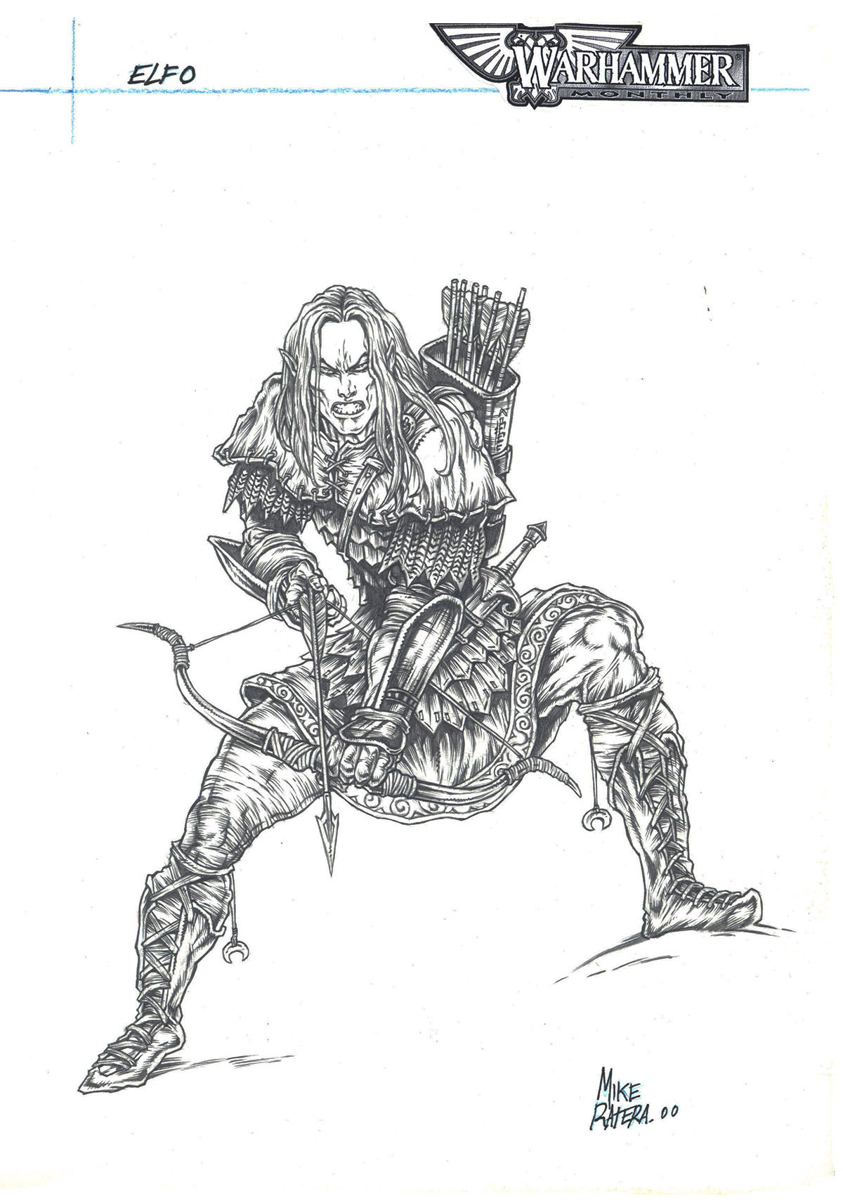 1200x1712 elven warrior i warhammer - Elven Drawing