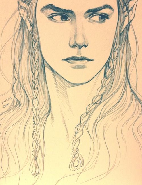 500x648 Drawings And Pretty Things Elf - Elven Drawing