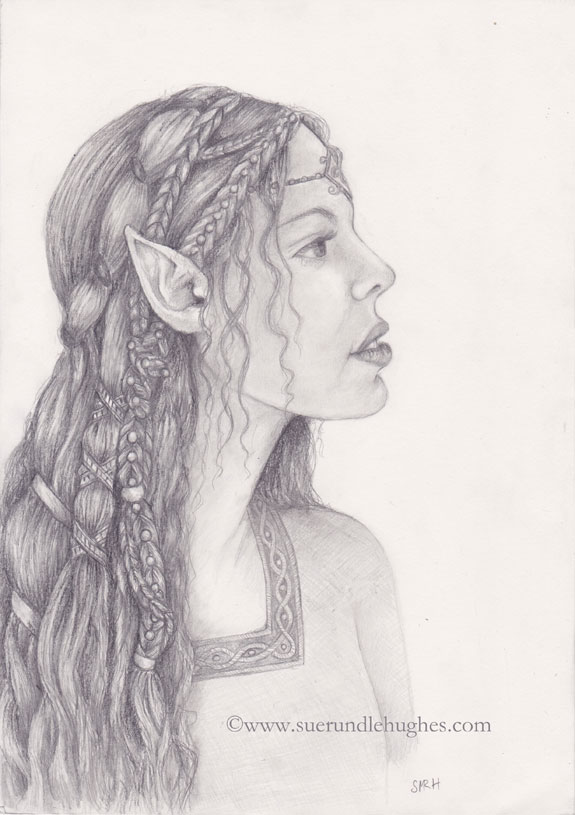 575x815 sue rundle hughes, illustrator an elf drawing - Elven Drawing