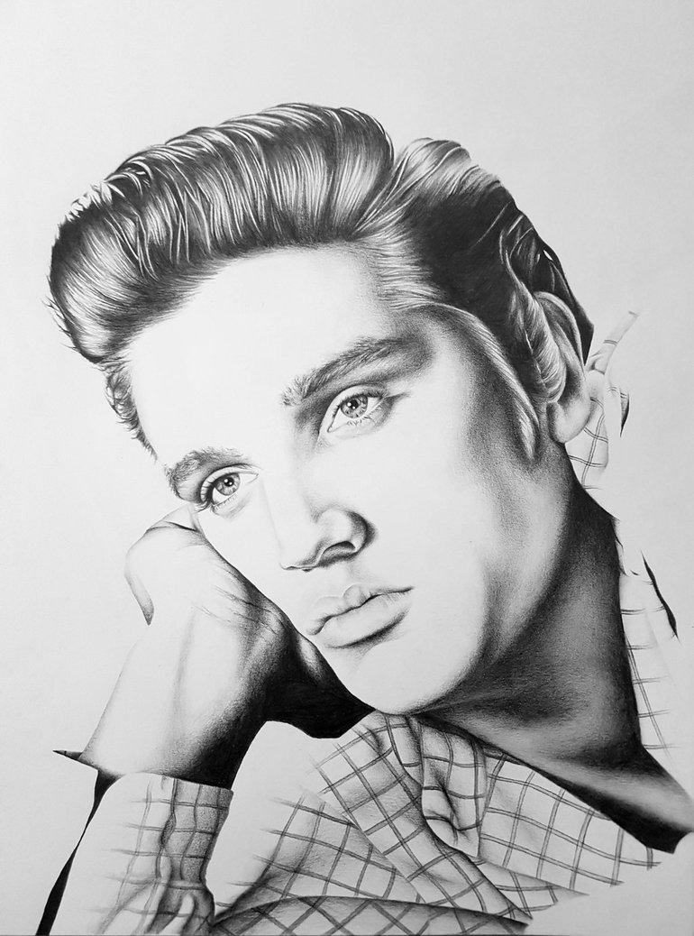 770x1038 Elvis Presley Drawing, Pencil, Sketch, Colorful, Realistic Art - Elvis Drawing