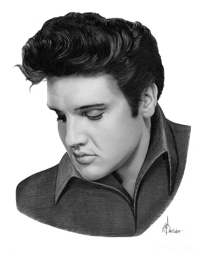 707x900 Elvis Presley Drawing Drawing - Elvis Drawing