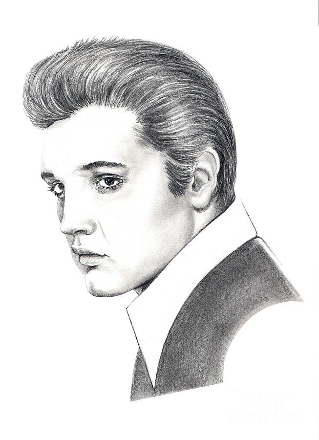 653x900 Elvis Presley Drawing - Elvis Drawing