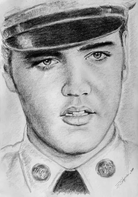 448x640 This Is Maybe The Best Drawing Of Elvis I Have Ever Seen So - Elvis Drawing