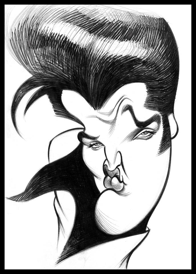 687x960 Elvis Presley - Elvis Line Drawing