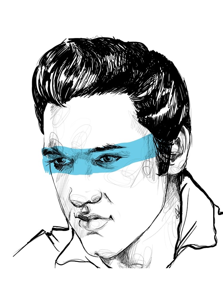 750x1000 Elvis Presley A Line Dress - Elvis Line Drawing