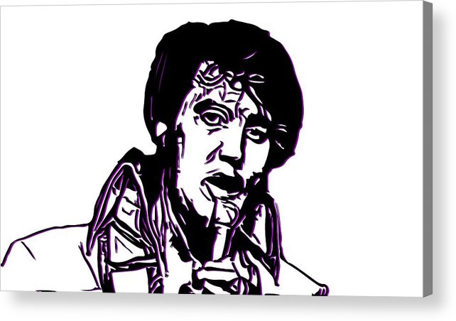 642x452 Elvis Presley Acrylic Print - Elvis Line Drawing