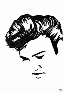 209x300 Elvis Presley Hand Drawn Size Original Drawing - Elvis Line Drawing