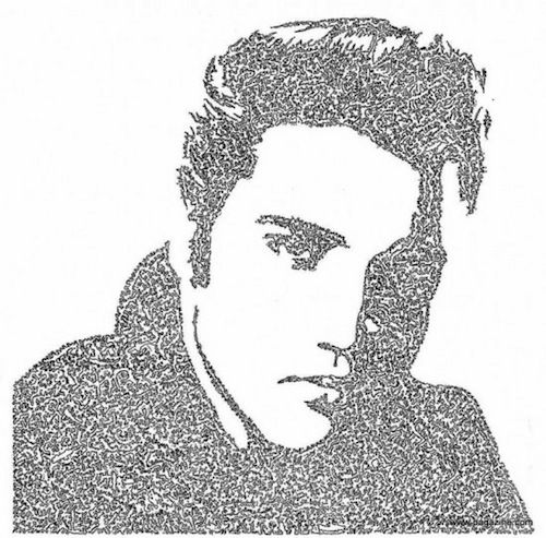 500x493 elvis presley sketch elvis presley line doodles, continuous - Elvis Line Drawing