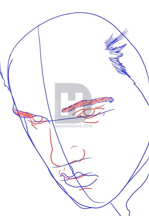 497x720 How To Draw Elvis Presley, Step - Elvis Line Drawing