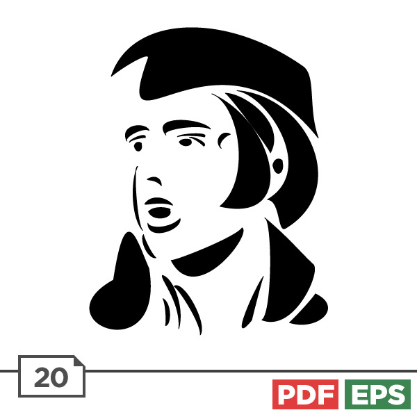 600x600 Line Art Elvis - Elvis Line Drawing