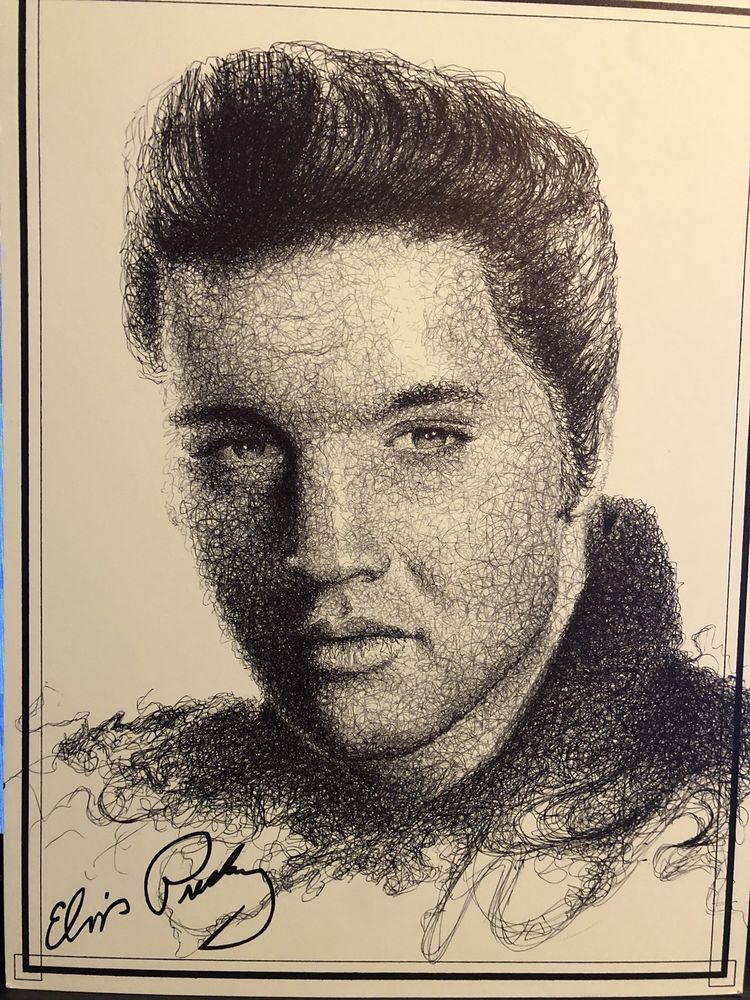 750x1000 elvis presley art drawing ebay - Elvis Presley Drawing