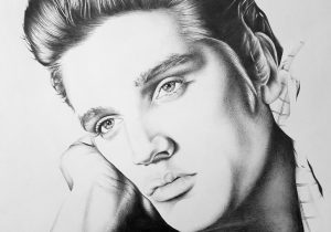300x210 How To Draw Elvis Presley Easy With How To Draw Elvis Presley Step - Elvis Presley Drawing Step By Step