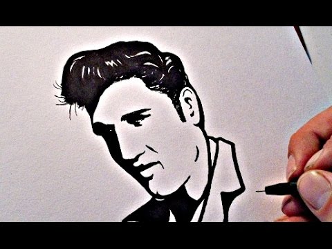 480x360 How To Draw Elvis Presley - Elvis Presley Drawing Step By Step