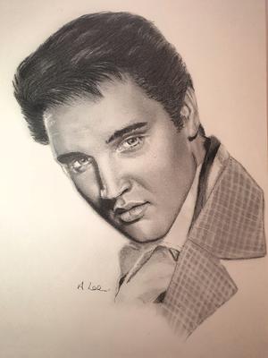 300x400 Andy Leslie's Portrait Drawings - Elvis Presley Drawing Step By Step