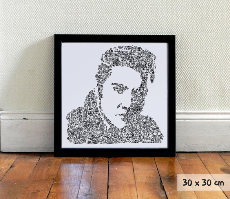 794x688 Elvis Presley Line Art Poster Etsy - Elvis Presley Line Drawing