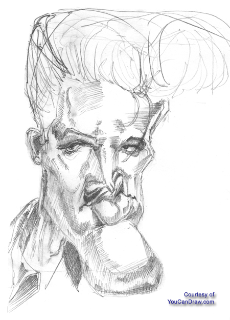 450x624 Caricature - Elvis Presley Line Drawing