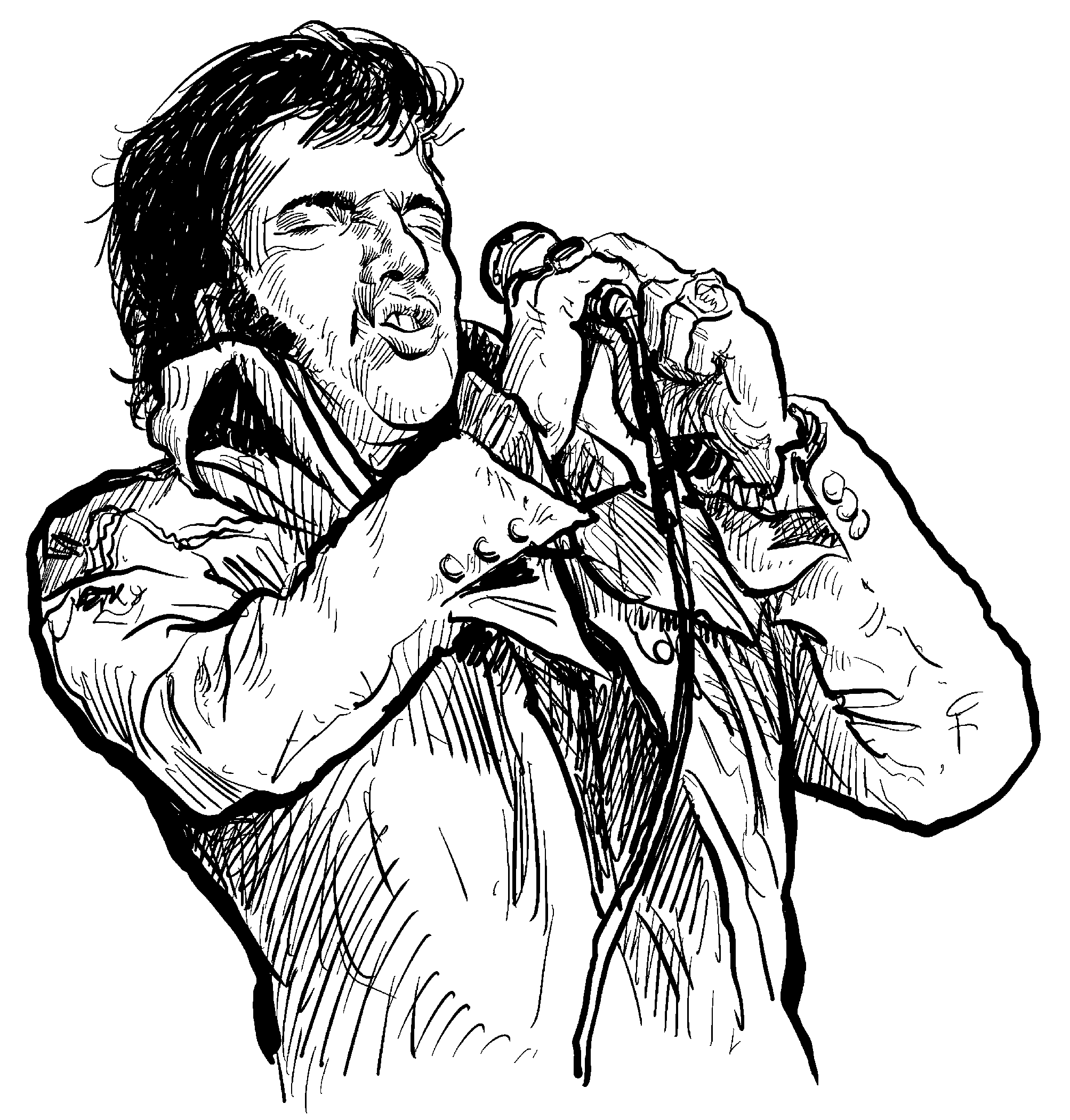 2007x2100 Mike Belkin On Four Of The Biggest Shows He Ever Saw In Cleveland - Elvis Presley Line Drawing
