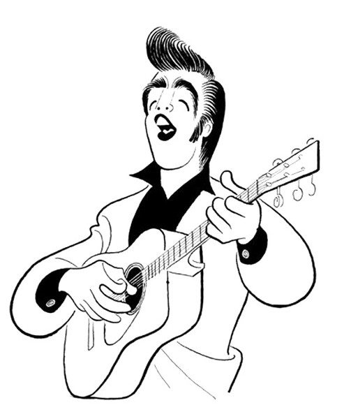 503x600 The First Published Caricature Of Elvis Presley - Elvis Presley Line Drawing