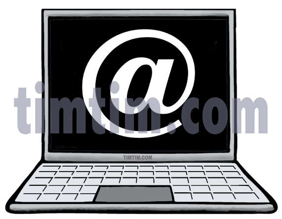 571x443 free drawing of email laptop from the category business - Email Drawing
