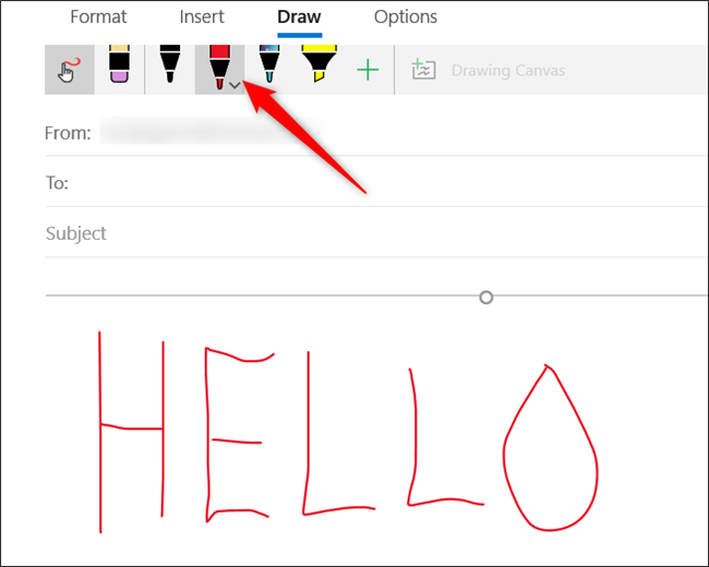 650x520 how to use drawing tools in windows mail - Email Drawing