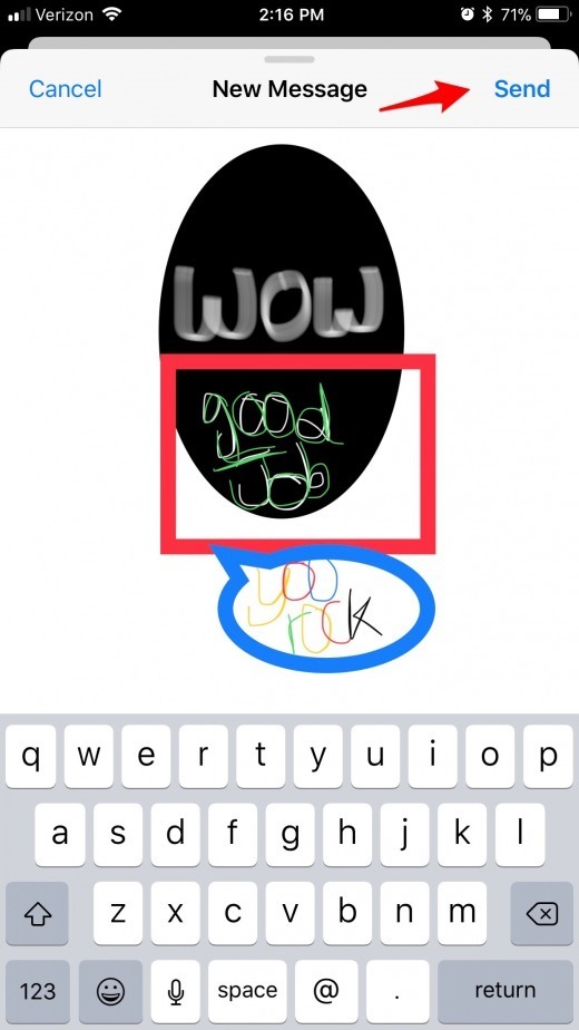 520x924 how to use markup to insert a drawing into an email on iphone - Email Drawing