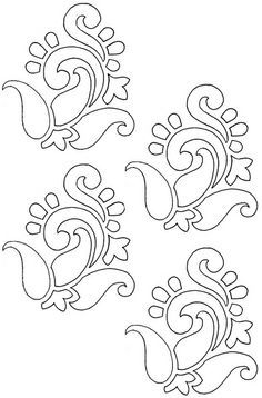 236x358 continuous paisley embroidery patterns - Embroidery Designs Drawing