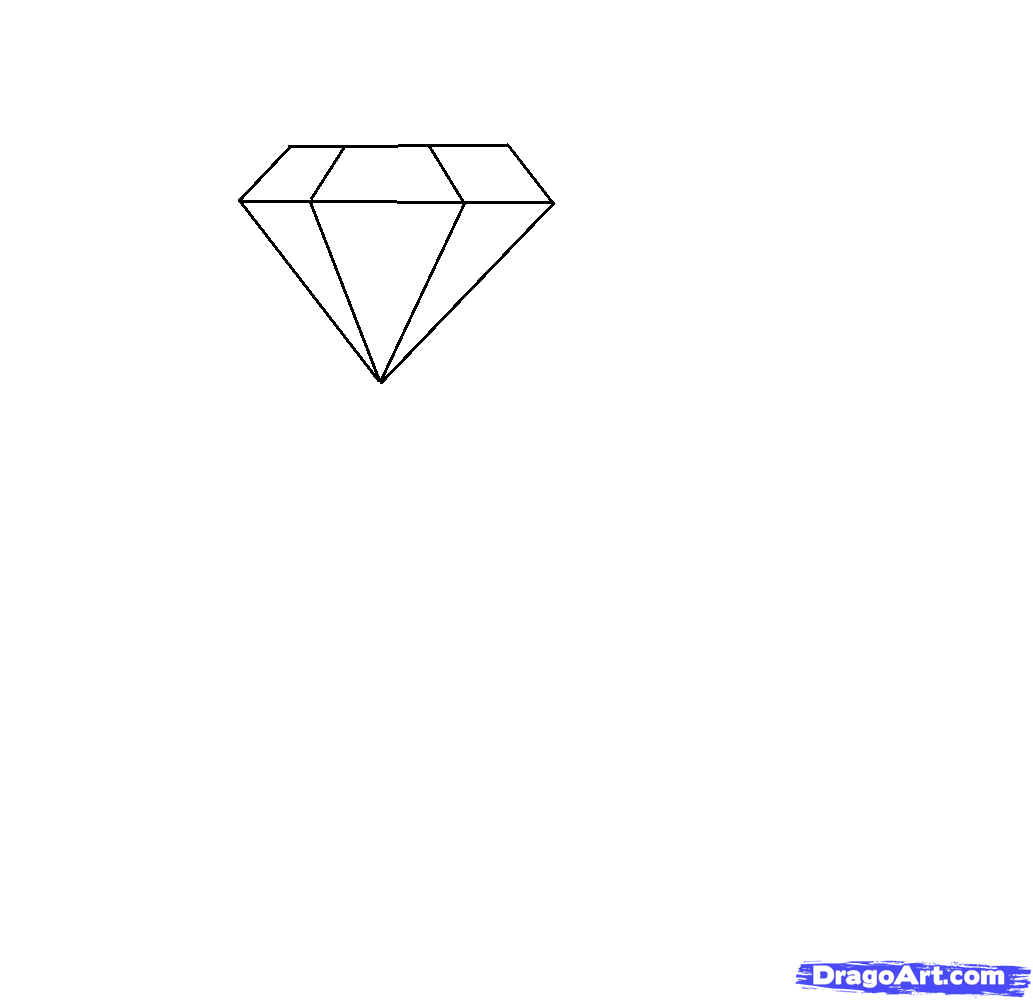 1033x1000 how to draw a chaos emerald, step - Emerald Drawing