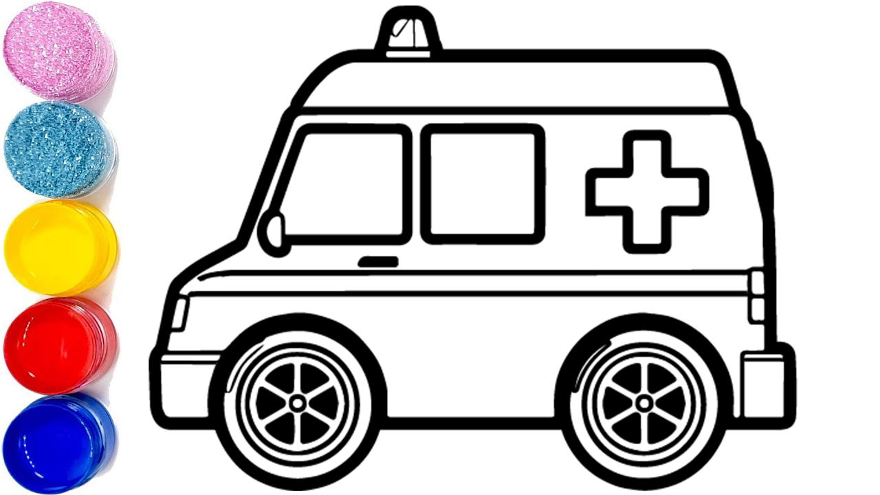 1280x720 emergency ambulance drawing and coloring how to draw ambulance - Emergency Drawing