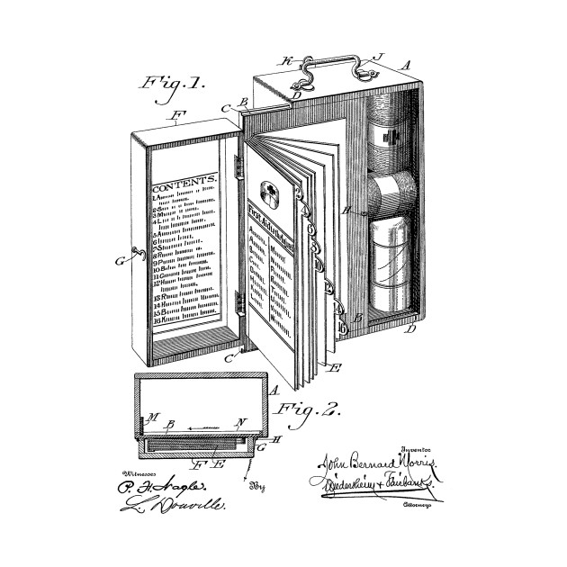 630x630 emergency case vintage patent hand drawing - Emergency Drawing