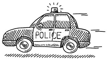 350x200 fast police car emergency drawing stock vectors - Emergency Drawing