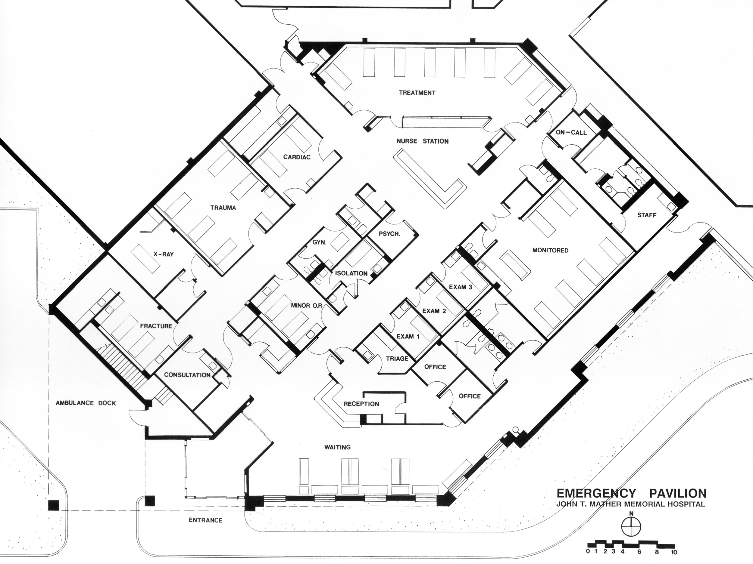 2500x1875 mather memorial hospital emergency room pavilion hhl architects - Emergency Room Drawing