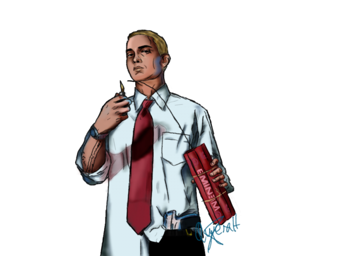 700x525 Eminem Drawing Png Vector, Clipart - Eminem Cartoon Drawing