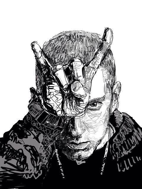 480x640 Eminem Everlast Collaborate On Busta Rhymes Track - Eminem Cartoon Drawing