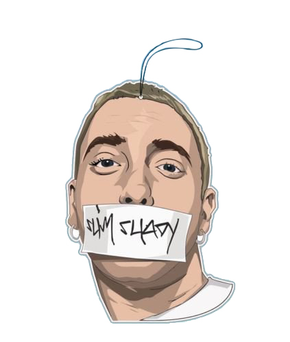 423x500 Car Air Freshener - Eminem Cartoon Drawing
