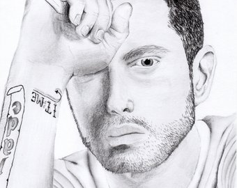 340x270 Eminem Drawing Etsy - Eminem Drawing